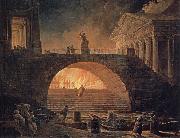 ROBERT, Hubert The blaze in Rom,18.Juli 64 n. Chr. oil painting picture wholesale